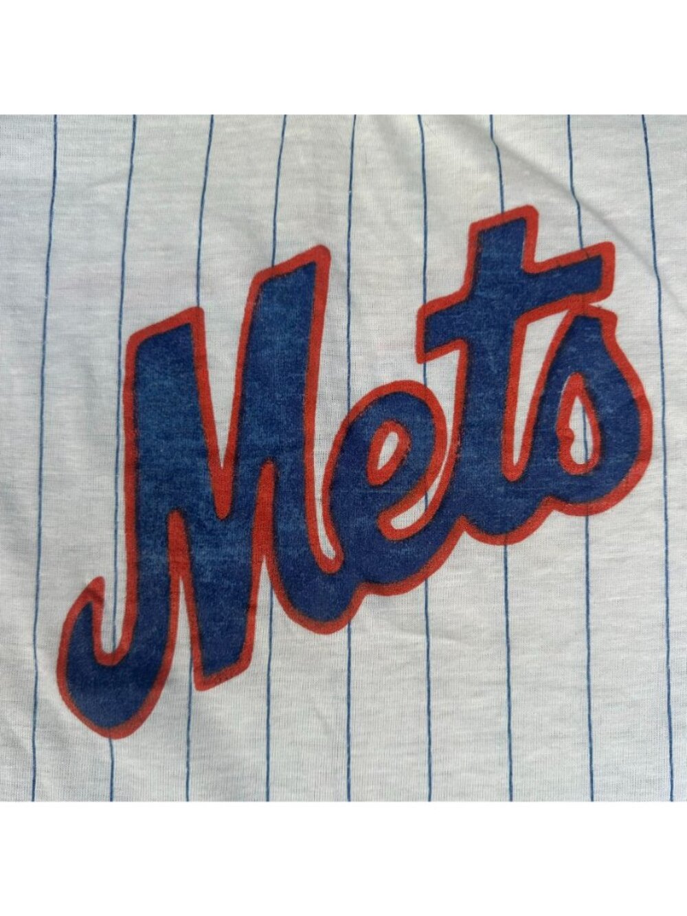 Vintage 80s New York Mets Baseball Jersey T-Shirt White M Single Stitch MLB - Picture 2 of 5